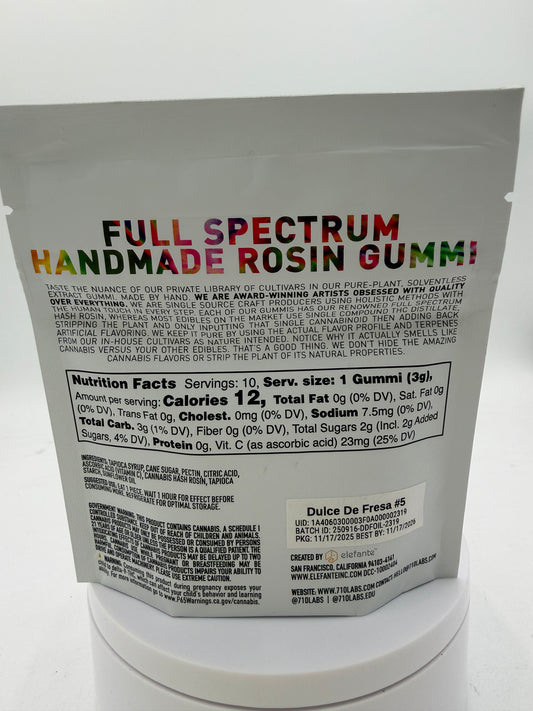 710 LABS 100MG ROSIN GUMMI