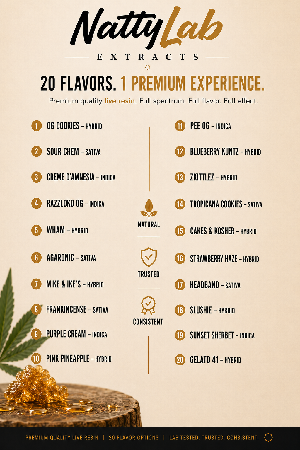 NATTY LAB EXTRACTS 2G DISPO